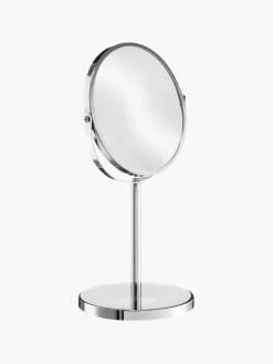 Specchio cosmetico rotondo con ingrandimento e base in metallo Flip