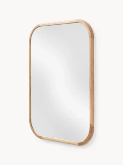 Specchio da parete con cornice in legno di quercia Levan