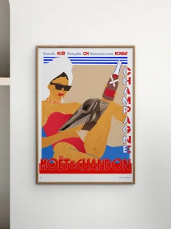 Stampa digitale incorniciata Hello Bonjour - Moet Monday