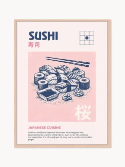Stampa digitale incorniciata fatta a mano Sushi