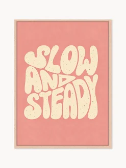 Stampa digitale incorniciata fatta a mano Slow & Steady