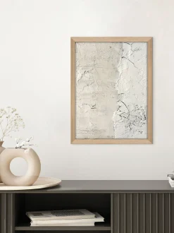 Stampa su tela incorniciata dipinta a manoWhite Surface