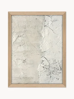 Stampa su tela incorniciata dipinta a manoWhite Surface