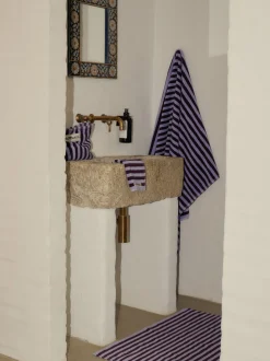 Tappeto da bagno in cotone organico Naram