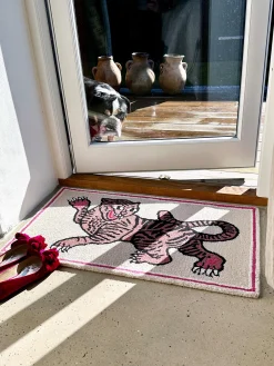 Tappeto in lana fatto a mano Pink Tiger