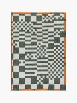 Tappeto jacquard lavabile da interno-esterno Chess