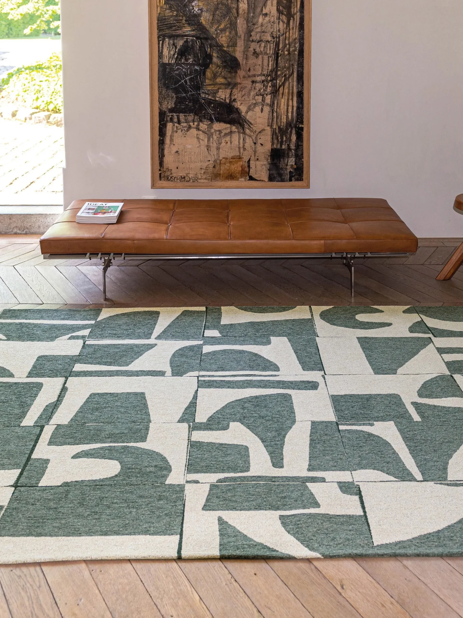 Tappeto jacquard lavabile da interno-esterno Papercut