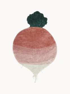 Tappeto per bambini fatto a mano Ramona the Radish, lavabile