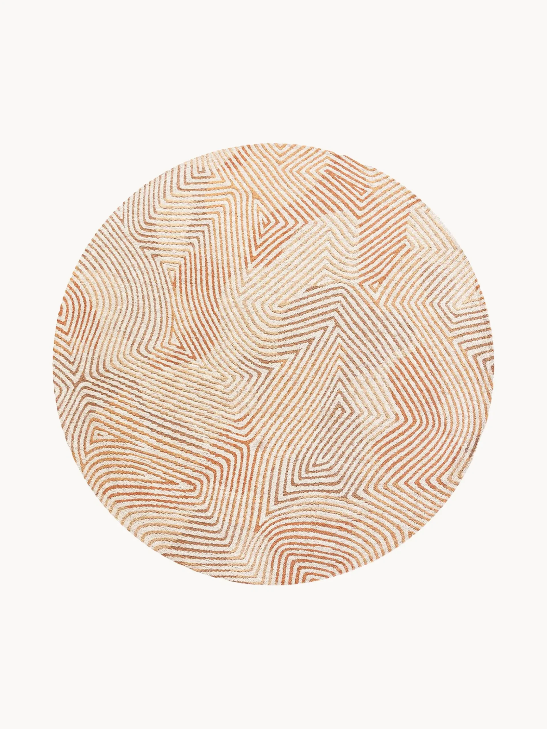 Tappeto rotondo jacquard lavabile da interno-esterno Coral