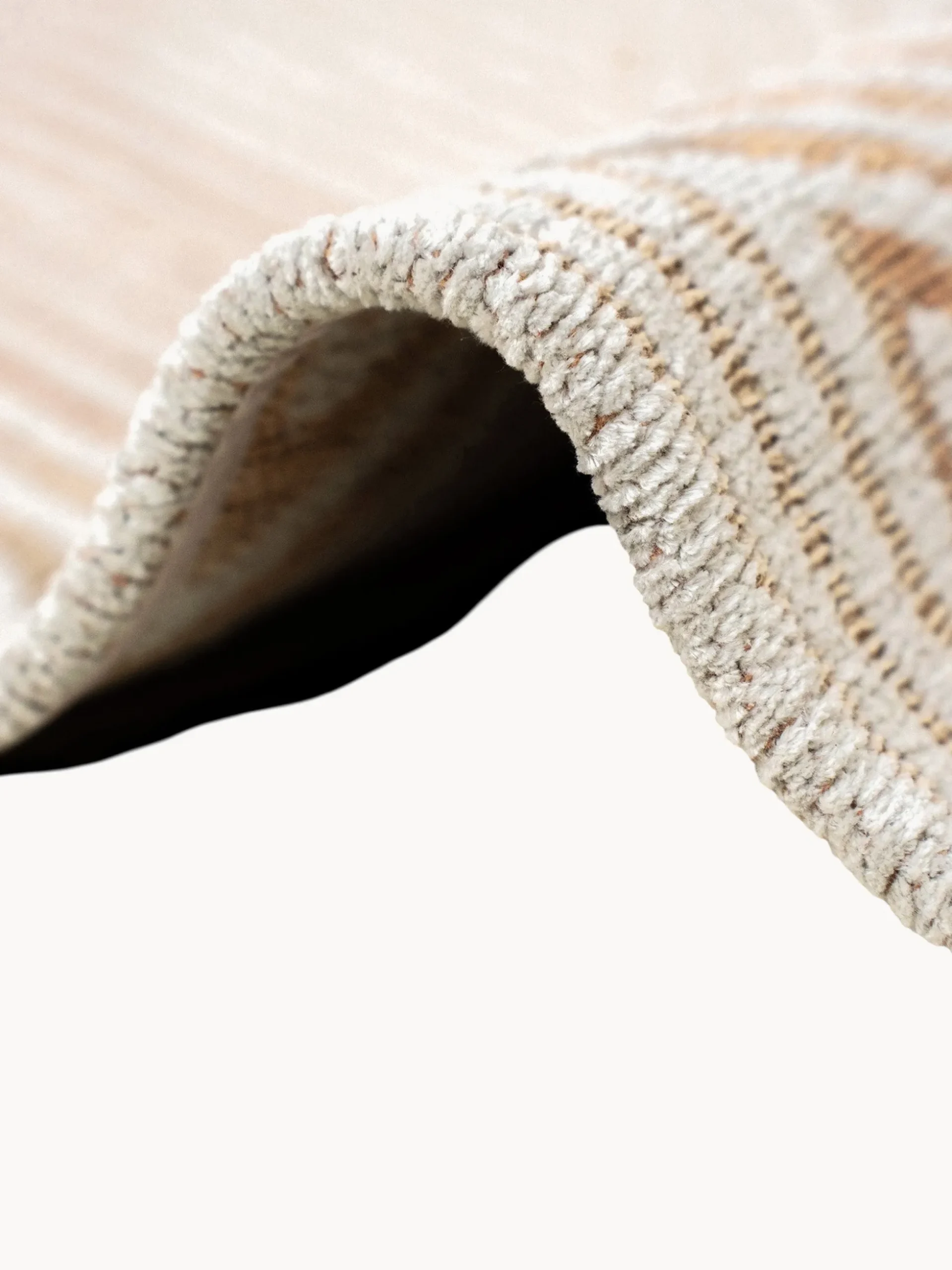 Tappeto rotondo jacquard lavabile da interno-esterno Coral
