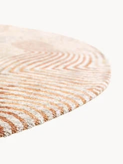 Tappeto rotondo jacquard lavabile da interno-esterno Coral