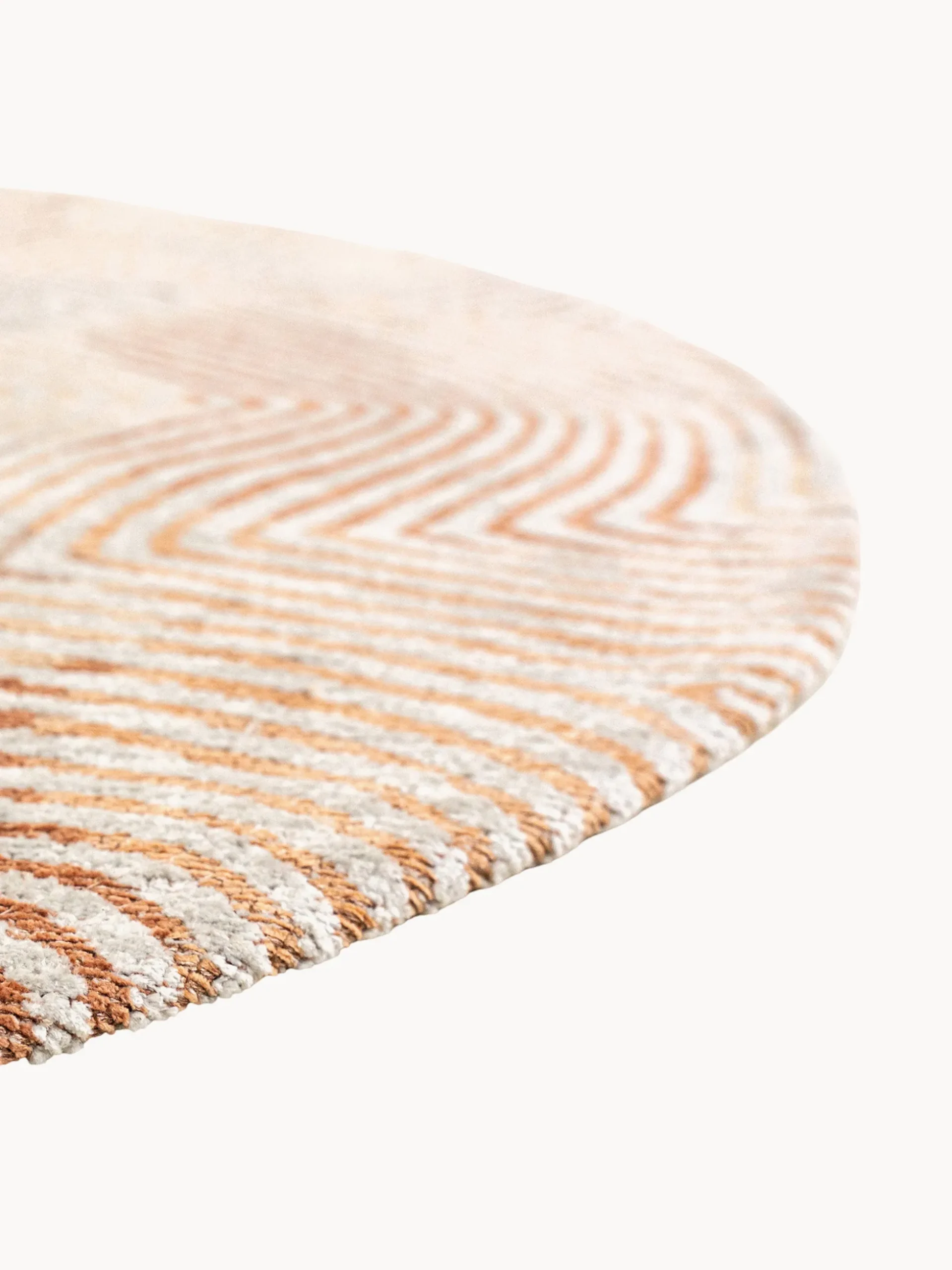 Tappeto rotondo jacquard lavabile da interno-esterno Coral