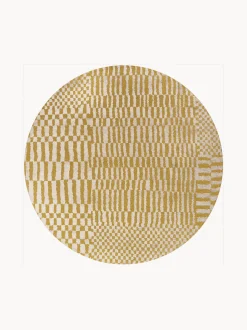 Tappeto rotondo jacquard lavabile da interno-esterno Berber
