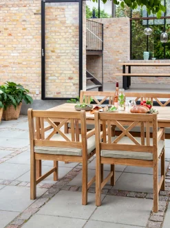 Tavolo da giardino in legno di teak Rosenborg, 165 x 80 cm