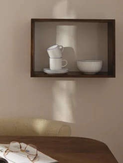 Tazze da caffè con piattino in porcellana Facile 2 pz