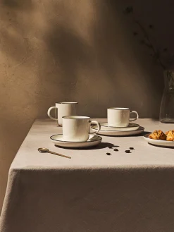 Tazzine da espresso con piattino in porcellana Facile 2 pz