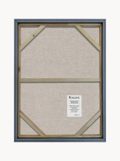 Tela dipinta a mano con cornice Brown Shapes