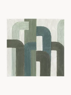 Tela dipinta a mano Green Lines