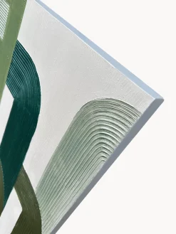 Tela dipinta a mano Green Lines
