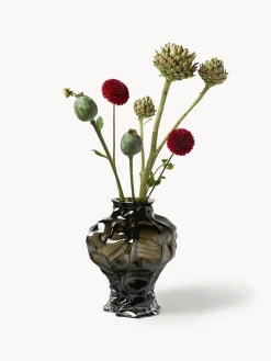 Vaso in vetro soffiato Ammonit, alt. 30 cm
