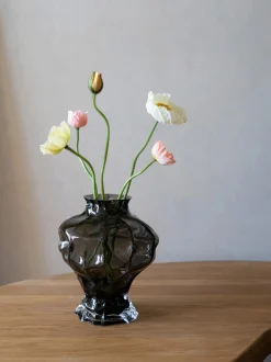 Vaso in vetro soffiato Ammonit, alt. 30 cm