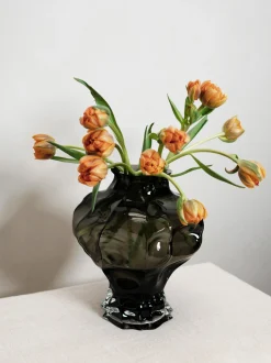 Vaso in vetro soffiato Ammonit, alt. 30 cm