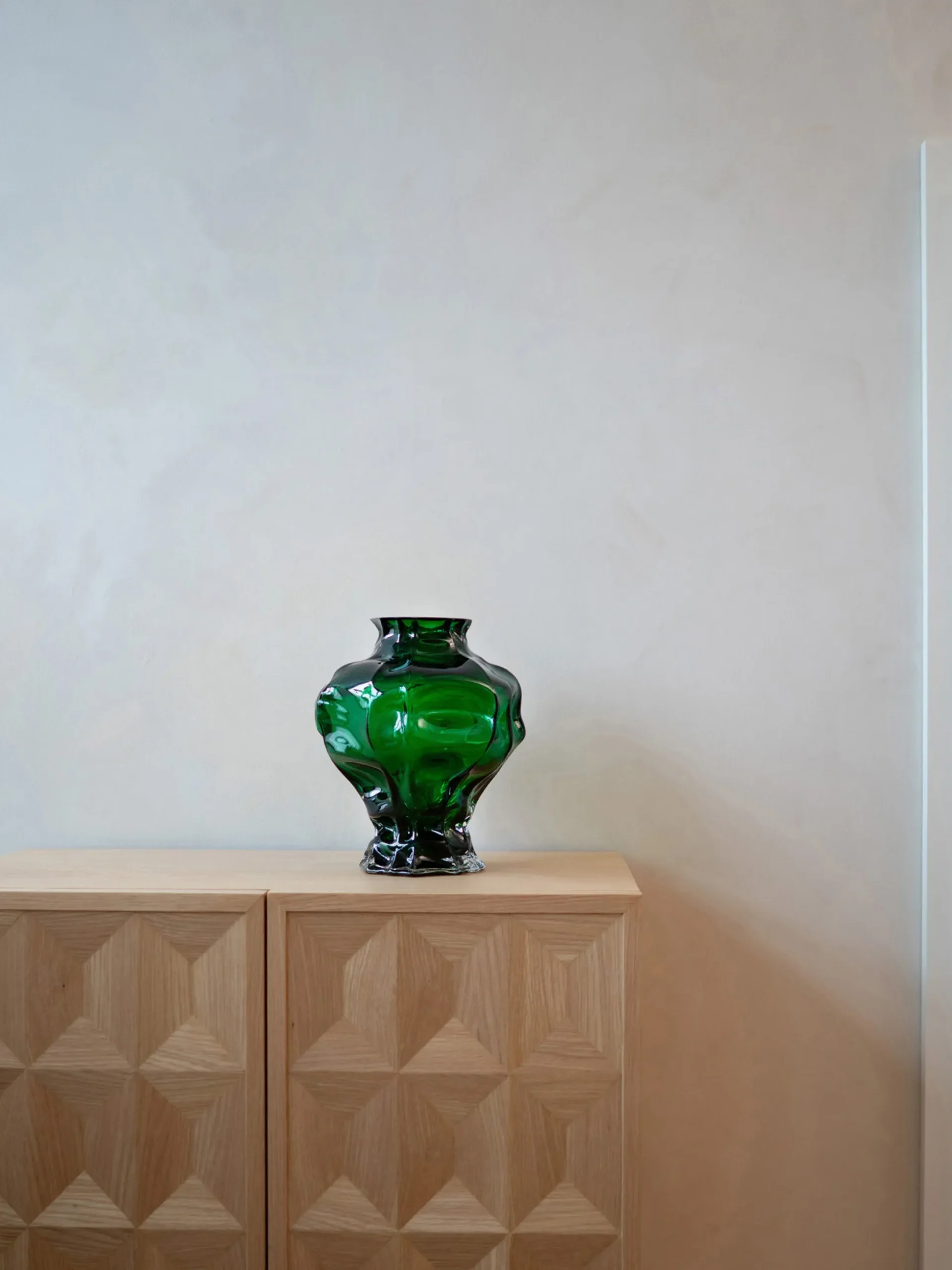 Vaso in vetro soffiato Ammonit, alt. 30 cm