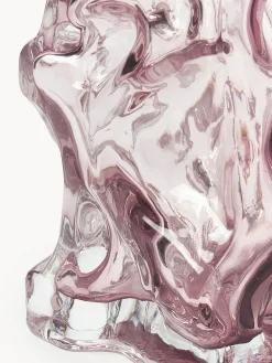 Vaso in vetro soffiato Ice, alt. 25 cm