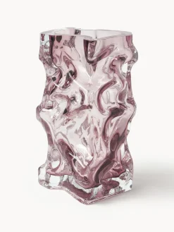 Vaso in vetro soffiato Ice, alt. 25 cm