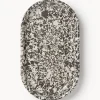 Vassoio da portata in marmo ingegnerizzato Elara, larg.38 cm