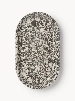 Vassoio da portata in marmo ingegnerizzato Elara, larg.38 cm