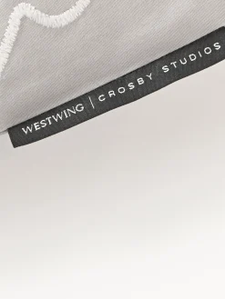 Westwing | Crosby Studios, Federa in cotone con motivo ricamato Jouy
