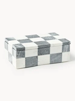 Westwing | Crosby Studios, Portagioie in marmo con coperchio Carreaux