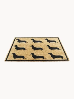 Zerbino in fibra di cocco con cani Dachshund